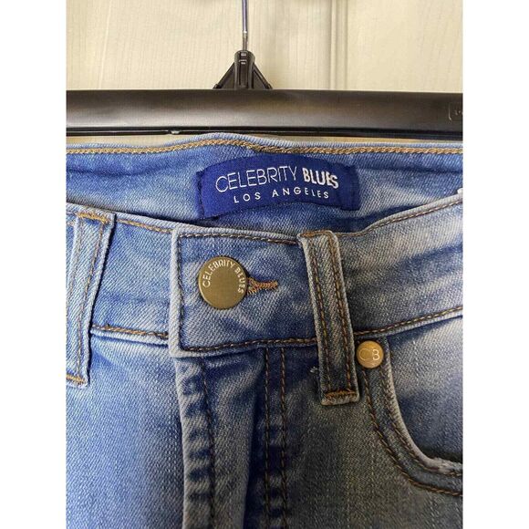 Celebrity Blues Womens Jeans Slimming Tummy Control High Rise Straight Sz‎ 2 - Picture 5 of 8